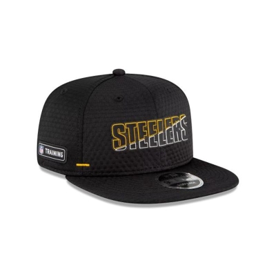 Black Pittsburgh Steelers Hat - New Era NFL Official Summer Sideline 9FIFTY Snapback Caps USA1476859